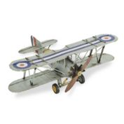 Cheungs Hand Painted Metal Home Decor British Bi-Plane