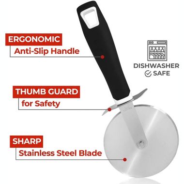 Zulay Kitchen Stainless Steel Pizza Cutter Wheel. View a larger version of this product image.