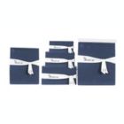 Alternate image 0 for Old Modern Handicrafts Blue Fabric Storage Basket with Bow Decoration - Set of 5