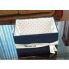 Alternate image 2 for Old Modern Handicrafts Blue Fabric Storage Basket with Bow Decoration - Set of 5