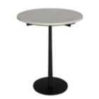 Alternate image 0 for BIDK Home 23.5" White and Black Contemporary Round End Table