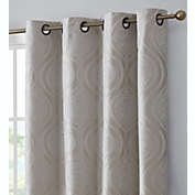THD Sophia 100% Complete Blackout Grommet Curtains - Ivory, 52 W x 96 L, Set of 2