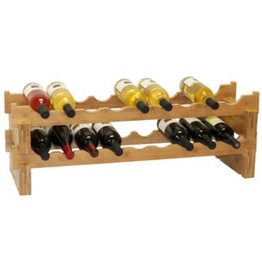 Oceanstar Design Group Oceanstar 18-Bottle Stackable Bamboo Wine Rack. View a larger version of this product image.