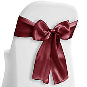 Lann&#39;s Linens - Elegant Satin Wedding/Party Chair Cover Sashes/Bows - Ribbon Tie Back Sash