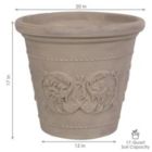 Alternate image 2 for Sunnydaze Arabella Polyresin Outdoor/Indoor Extra-Durable Double-Walled Fade-Resistant Flower Pot Planter - 20" Diameter - 2-Pack - Beige