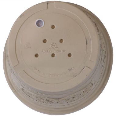 Sunnydaze Arabella Polyresin Outdoor/Indoor Extra-Durable Double-Walled Fade-Resistant Flower Pot Planter - 20" Diameter - 2-Pack - Beige. View a larger version of this product image.