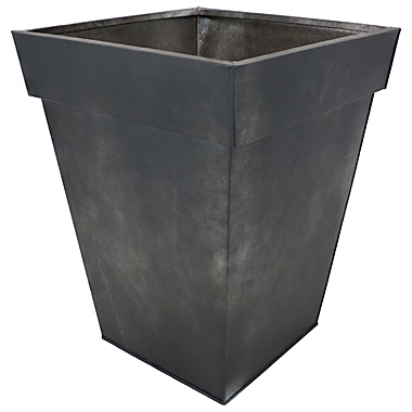 Sunnydaze Square Galvanized Steel Planter - Charcoal. View a larger version of this product image.