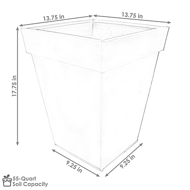 Sunnydaze Square Galvanized Steel Planter - Charcoal. View a larger version of this product image.