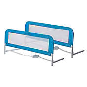 Dream On Me Adjustable Mesh Bed Rail, Double Pack, In Blue