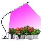 Alternate image 1 for ELE Light & Decor 15.2 in. 10-Watt Black LED Grow Light, Color Changing Light with Single Head Adjustable Gooseneck Dual Chips