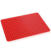 Lexi Home Reusable Non-Stick Red Baking Mat with Pyramid Grooves