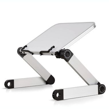 RAINBEAN 14 in. White Foldable And Portable Mini Desk Stand. View a larger version of this product image.