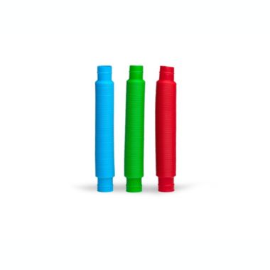 Plastic Sensory Tube Fidget Toys Set of 3 Blue, Red, Green Satisfying Hand Popper Toys For Special Needs, ADD, ADHD Anxiety And Stress Relief Games, Novelty Gifts. View a larger version of this product image.