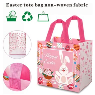 Department Store 3PCS Easter Gift Bags - Bunny Easter Non-Woven Tote Bags With Handles For Holiday Party Supplies. View a larger version of this product image.
