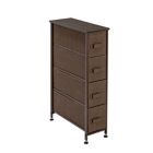 Alternate image 0 for Inq Boutique Narrow Dresser, Vertical Storage Unit With 4 Fabric Drawers, Metal Frame, Slim