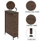 Alternate image 2 for Inq Boutique Narrow Dresser, Vertical Storage Unit With 4 Fabric Drawers, Metal Frame, Slim