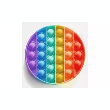 Link Rainbow Bubble Popper Sensory Fidget Toy Silicone Stress Reliever Toy Autism Special Needs - Rainbow Circle. View a larger version of this product image.
