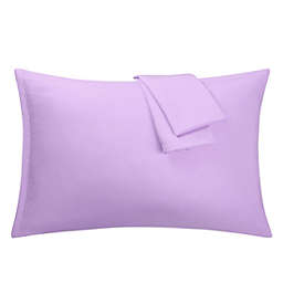 PiccoCasa 2 Pack Pillow Cases Soft 1800 Series Microfiber Solid Pillowcases Set with Zipper Queen(20