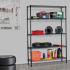 Alternate image 1 for Inq Boutique 5-Tier Adjustable Storage Shelving Unit Black RT