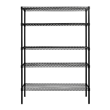 Inq Boutique 5-Tier Adjustable Storage Shelving Unit Black RT. View a larger version of this product image.