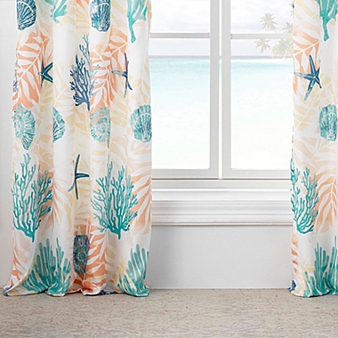 Greenland Home Fashions Montego Window Panel Pair - 42x84", Aqua. View a larger version of this product image.