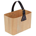 Alternate image 0 for mDesign Rectangle Portable Basket with Attached Handle - Natural
