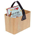 Alternate image 1 for mDesign Rectangle Portable Basket with Attached Handle - Natural