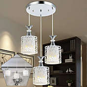 Modern Petal Ceiling 3 LED Light Pendant Lamp Dining Room Chandelier