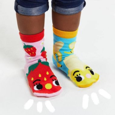STRAWBERRY & BANANA PALS SOCKS ~ KIDS SIZE. View a larger version of this product image.