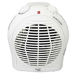 VieAir 1500W Portable 2-Settings White Fan Heater with Adjustable Thermostat