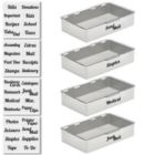 Alternate image 0 for mDesign Plastic Stackable Home, Office Storage Box, 4 Pack + 32 Labels