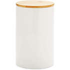 Alternate image 1 for Juvale White Ceramic Kitchen Canisters with Bamboo Lids (3 Sizes, 3 Pack)