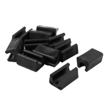 Unique Bargains Plastic Furniture Feet Rectangle Shaped Non-Slip Chair Legs Tip, Black 12pcs. View a larger version of this product image.