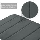 Alternate image 2 for PiccoCasa Memory Foam Bath Mat Rug for Bathroom, Soft and Absorbent Bath Rug Mat, Velvet Bathroom Floor Mat for in The Front of Bath Tub, Toilet, 32" x 20", Dark Gray