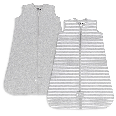 Sleep Bag, Sack for Baby, 2 Pack, Breathable Wearable Blanket Swaddle for Newborns and Toddlers, Cute and Comfortable Onesie, Cotton Softness by Comfy Cubs (Grey, Small). View a larger version of this product image.