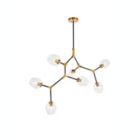 Alternate image 2 for Elegant Lighting Cavoli Collection Antique Brass and Flat Black Finish 7 Light Pendant Lamp