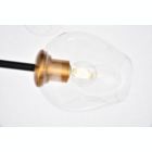 Alternate image 3 for Elegant Lighting Cavoli Collection Antique Brass and Flat Black Finish 7 Light Pendant Lamp