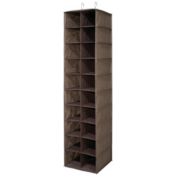 mDesign Large 20 Shelf Fabric Over Rod Closet Hanging Storage Unit