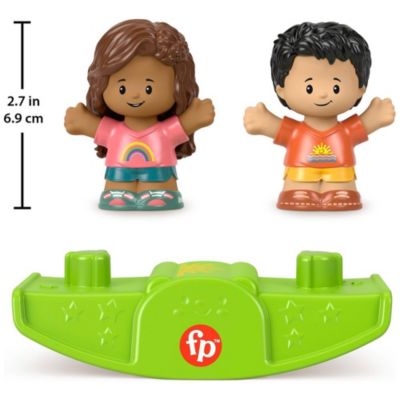 2pcs Fisher-Price Little People Mia & Teddy Bear Figure Girls Dol Toys Gift 