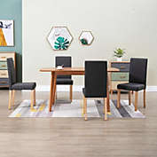vidaXL vidaXL Dining Chairs 4 pcs Dark Gray Fabric