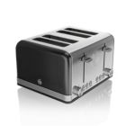 Alternate image 0 for Swan 4 Slice Retro Toaster Black