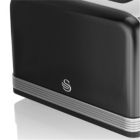 Alternate image 1 for Swan 4 Slice Retro Toaster Black