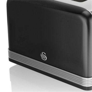 Swan 4 Slice Retro Toaster Black. View a larger version of this product image.