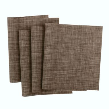 Unique Bargains Modern Placemats, Heat Insulated Place Mats Resistant Anti-slip Washable PVC Indoor/Outdoor Table Mats Set of 4, Brown. View a larger version of this product image.