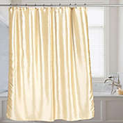 Carnation Home Fashions "Shimmer" Fau" x  Silk Shower Curtain - Ivory 70" x 72"
