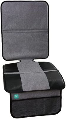 Black and Gray Child Seat Protection Mat, Protective Cover for Car Seats