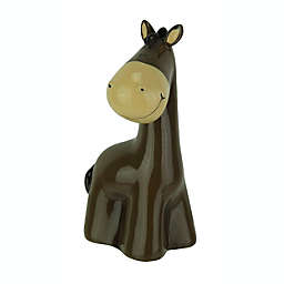 King Max Whimsical Brown Horse Childrens Hand Painted Coin Bank