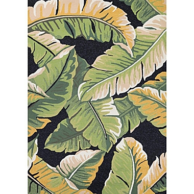 Couristan Rainforest Area Rug, Forest Green/Black ,Round, 7&#39;10" x 7&#39;10". View a larger version of this product image.