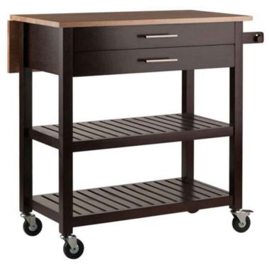 Winsome Langdon Home Solid Wood Kitchen Cart. View a larger version of this product image.