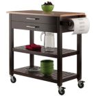 Alternate image 2 for Winsome Langdon Home Solid Wood Kitchen Cart